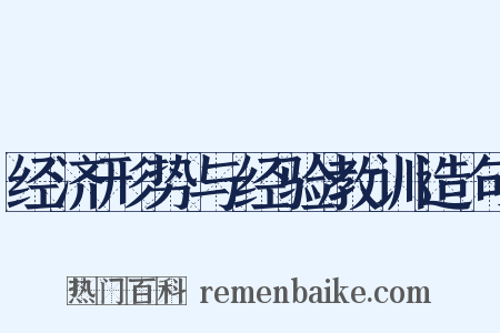 经济形势与经验教训造句是什么意思的图片